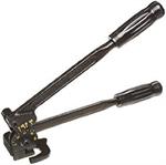 The Parker 8-2829 - 1/2 Hand Tube Bender is a high-quality, USA-made tool featuring a lever design with two black handles.