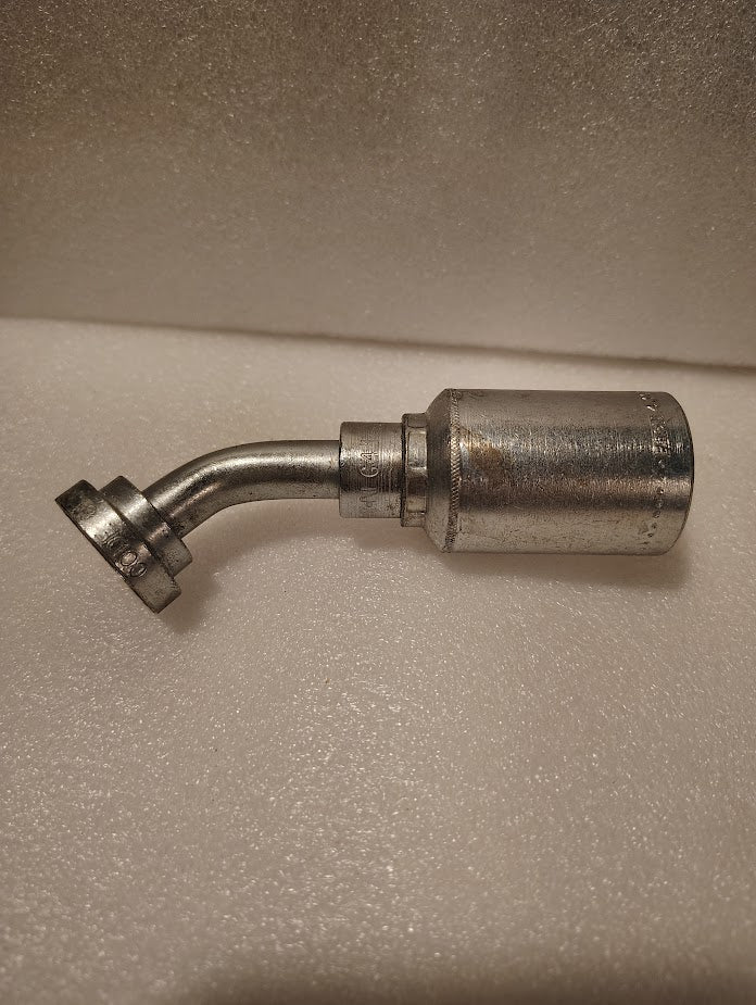 Weatherhead 43008U - G41 | 1/2" Hose x 1/2" Code 61 Flange Fitting - 45 bend | GW50 - 8x8 Fitting