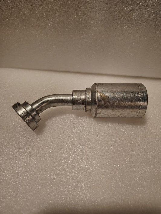 Weatherhead 43008U - G41 | 1/2" Hose x 1/2" Code 61 Flange Fitting - 45 bend | GW50 - 8x8 Fitting