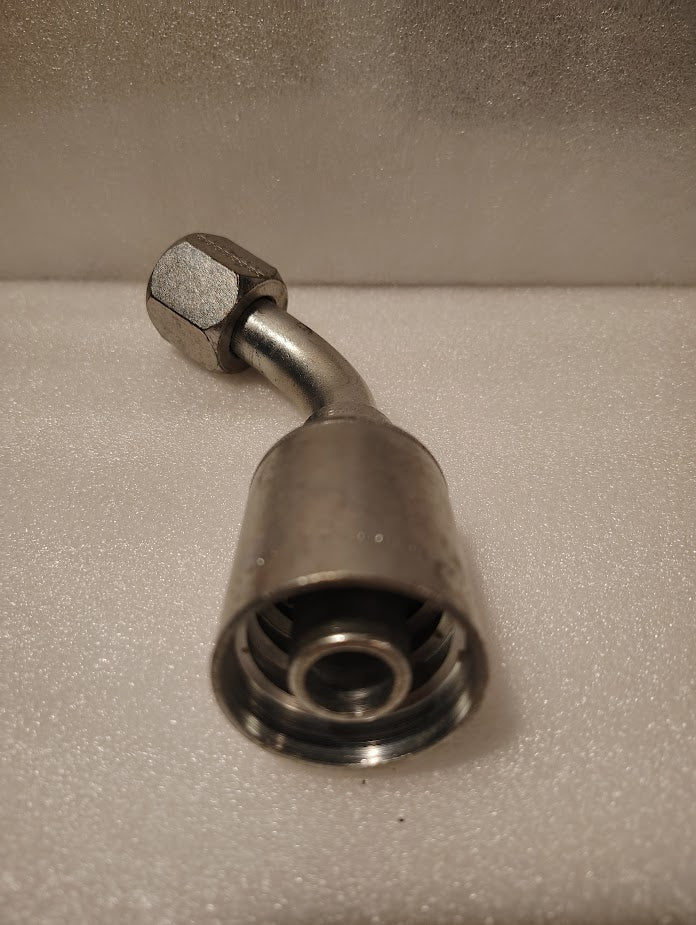 Weatherhead 43012U - C62 | 3/4" Hose x 3/4" JIC Swivel Fitting - 60 bend Fitting