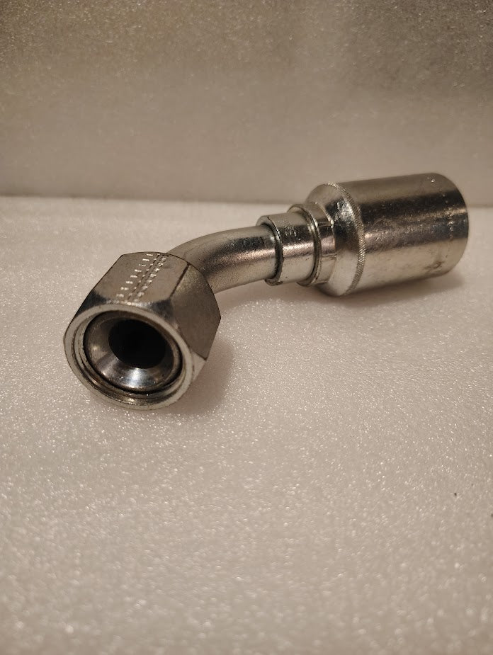 Weatherhead 43012U - C62 | 3/4" Hose x 3/4" JIC Swivel Fitting - 60 bend Fitting