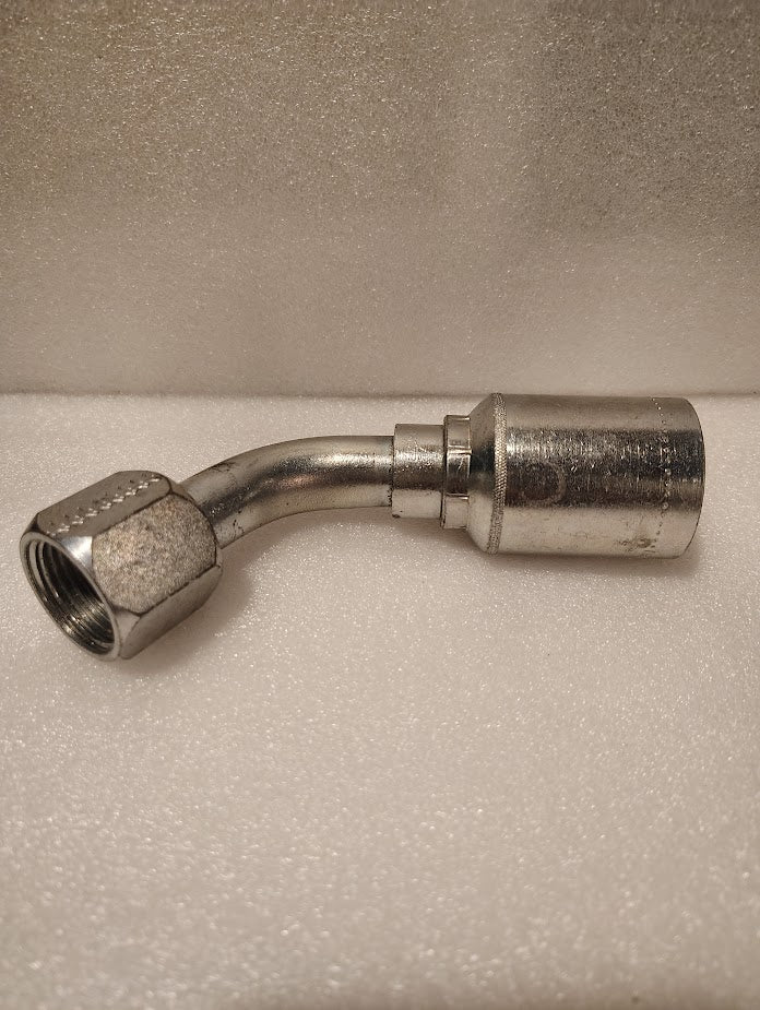 Weatherhead 43012U - C62 | 3/4" Hose x 3/4" JIC Swivel Fitting - 60 bend Fitting