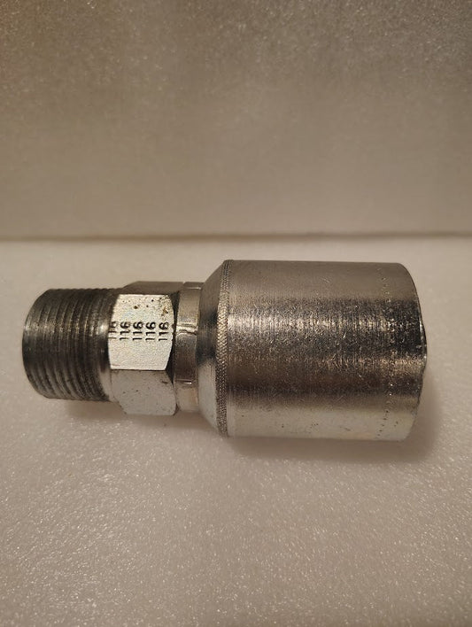 Weatherhead 43016U - 116 | 1" Hose x 1" NPTF Solid Fitting - Straight | GW01 - 16x16 Fitting