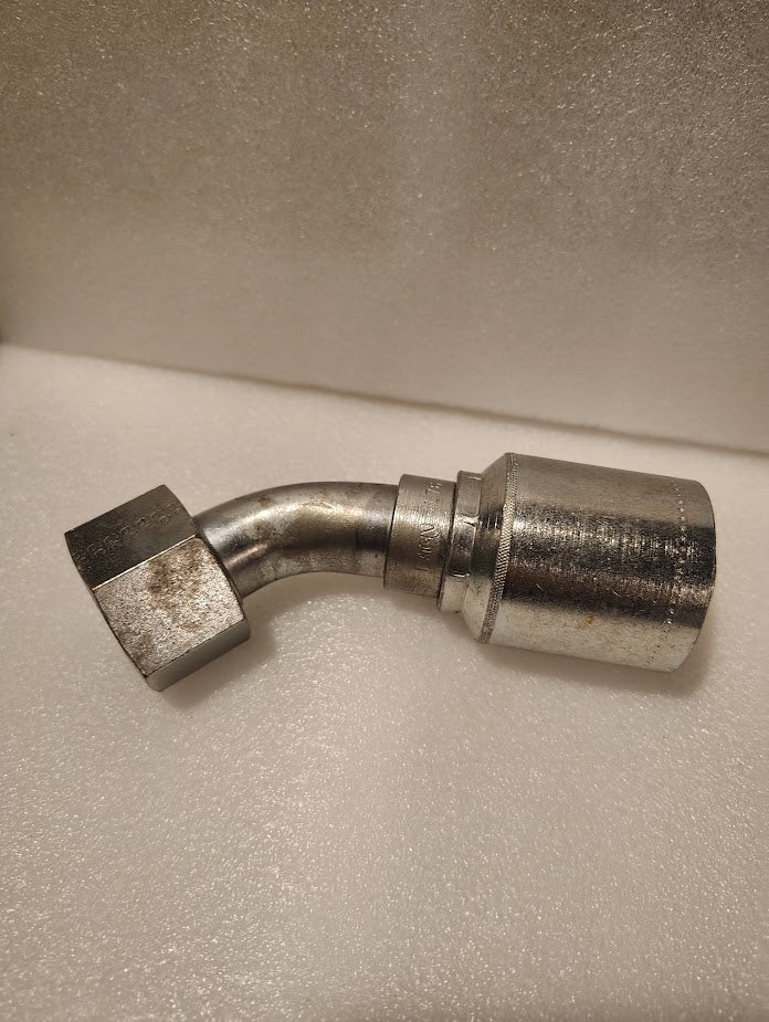 Weatherhead 43016U - L76 | 1" Hose x 1" ORFS Swivel Fitting - 45 bend | GW31 - 16x16 Fitting