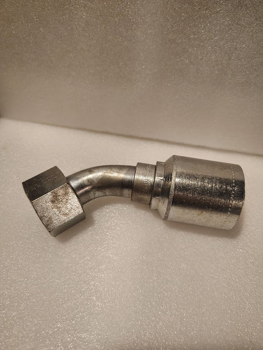 Weatherhead 43016U - L76 | 1" Hose x 1" ORFS Swivel Fitting - 45 bend | GW31 - 16x16 Fitting