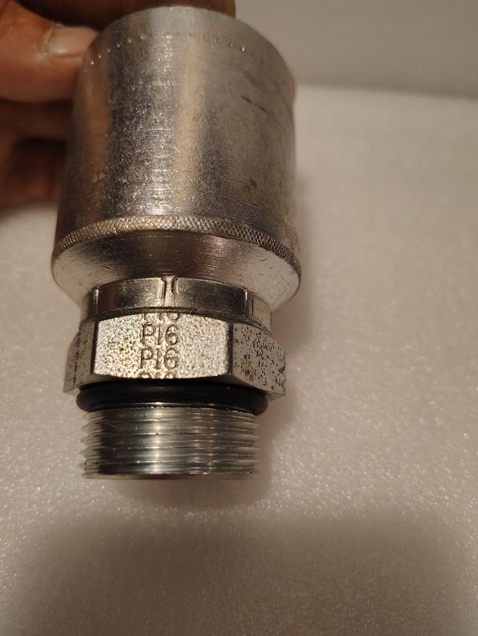 Weatherhead 43016U - P16 | 1" Hose x 1" ORB Solid - Straight | GW11 - 16x16 Fitting
