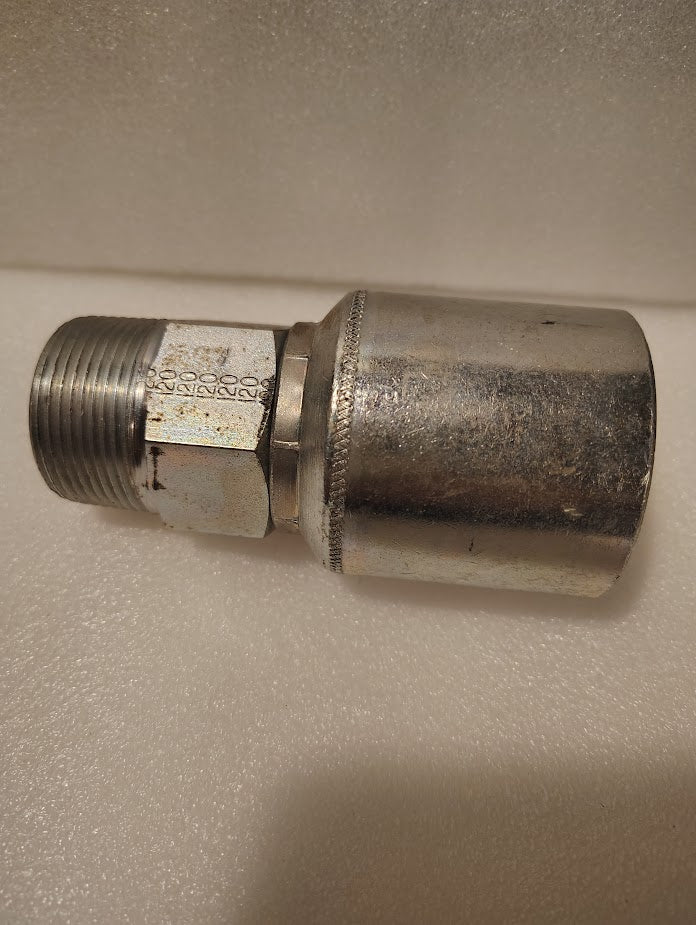 Weatherhead 43020U - 120 | 1 1/4" Hose x 1 1/4" NPTF Solid Fitting - Straight | GW01 - 20x20 Fitting