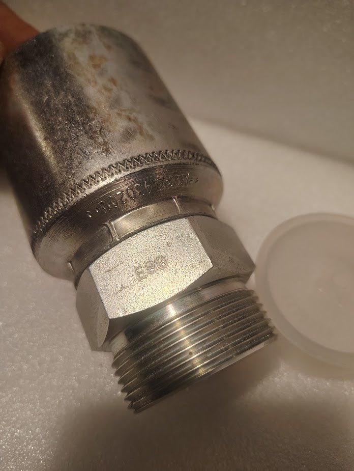 Weatherhead 43020U - E80 | 1 1/4" Hose x 1 1/4" ORFS Solid - | GW29 - 20x20 Fitting