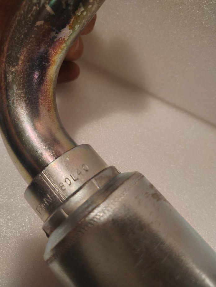 Weatherhead 43020U - G80L40 | 1 1/4" Hose x 1 1/4" Code 61 - 97 Long | GW54 - 20x20 Fitting