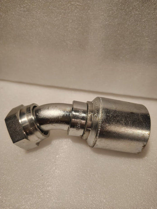 Weatherhead 43020U - L80 | 1 1/4" Hose x 1 1/4" ORFS Swivel Fitting - 45 bend | GW31 - 20x20 Fitting