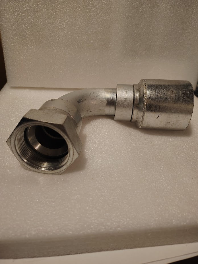 Weatherhead 43024U - 678 | 1 1/2" Hose x 1 1/2" JIC/SAE Swivel Fitting - 90 bend | GW26 - 24x24 Fitting