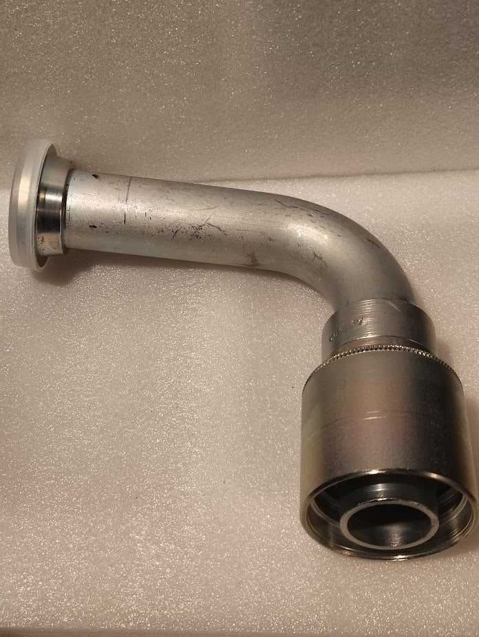 Weatherhead 43024U - G84L67 | 1 1/2" Hose x 1 1/2" Code 61 Flange Fitting - 100 Long bend | GW54 - 24x24 Fitting