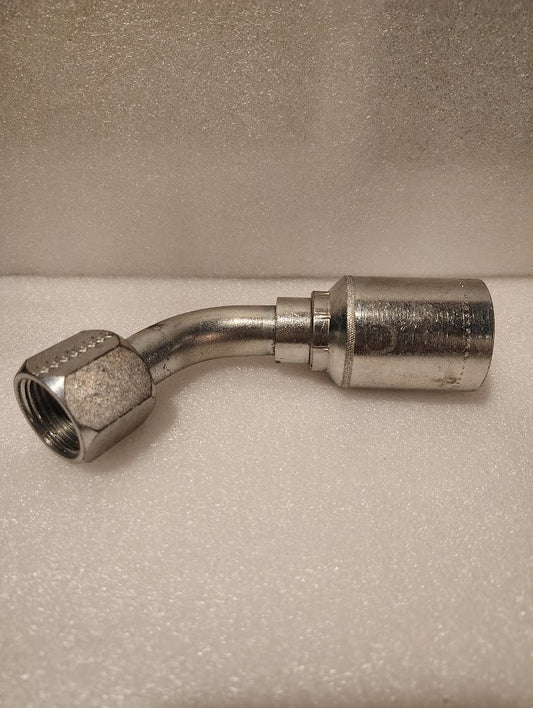 Weatherhead 43012U - C62 | 3/4" Hose x 3/4" JIC Swivel Fitting - 60 bend Fitting
