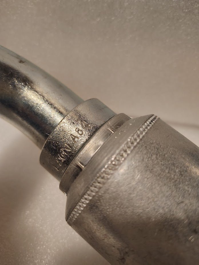 Weatherhead 43020U - A84 | 1 1/4" Hose x 1 1/2" ORFS - 90 Long | GW33 - 20x24 Fitting