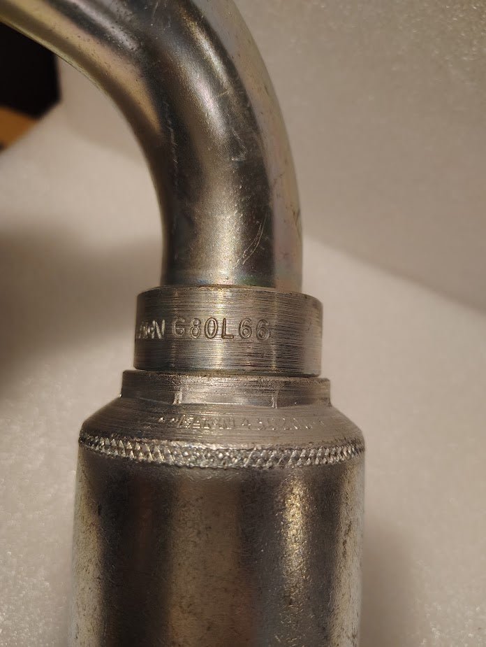 Weatherhead 43020U - G80L66 | 1 1/4" Hose x 1 1/4" Code 61 - 99 Long | GW54 - 20x20 Fitting