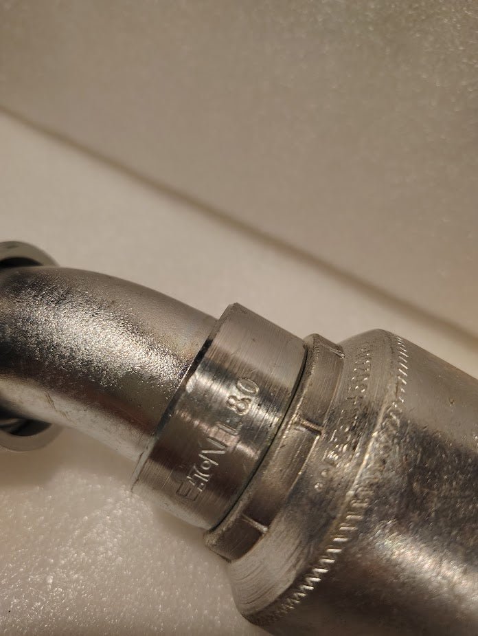 Weatherhead 43020U - L80 | 1 1/4" Hose x 1 1/4" ORFS Swivel Fitting - 45 bend | GW31 - 20x20 Fitting