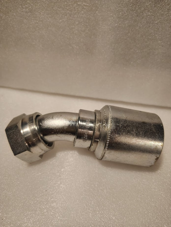Weatherhead 43020U - L80 | 1 1/4" Hose x 1 1/4" ORFS Swivel Fitting - 45 bend | GW31 - 20x20 Fitting